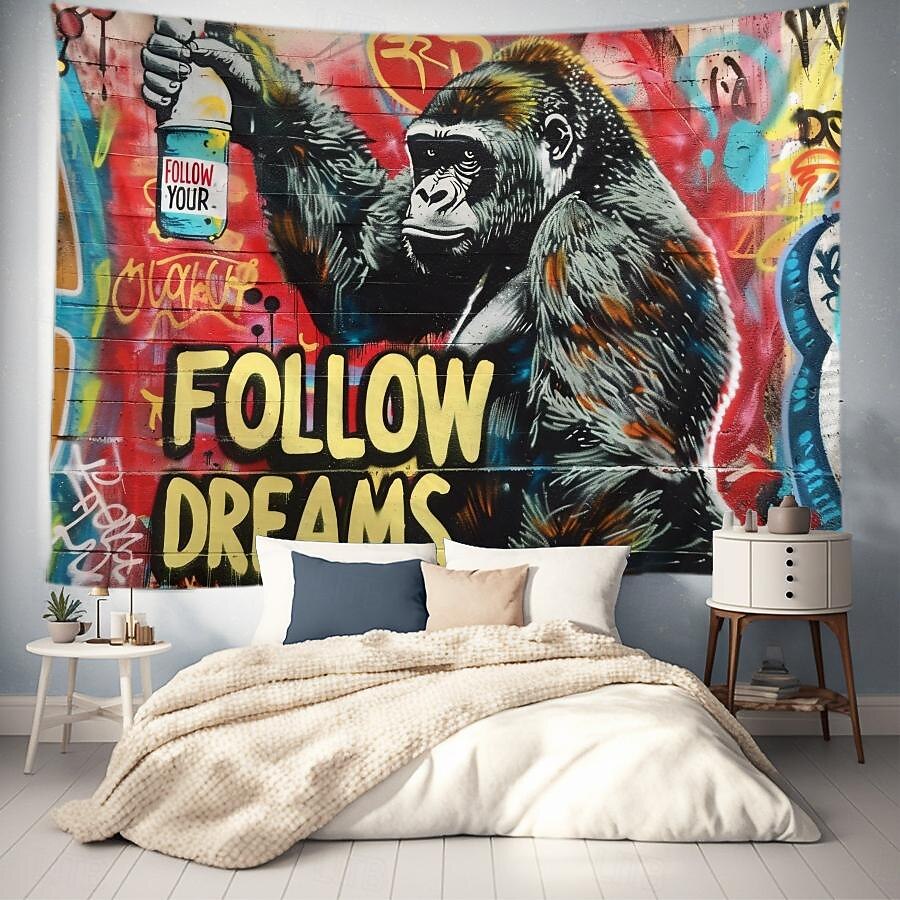 gata graffiti astronaut hängande gobeläng väggkonst stor gobeläng väggmålning dekor fotografi bakgrund filt gardin hem sovrum vardagsrum dekoration 2025 - $16.99 –P13