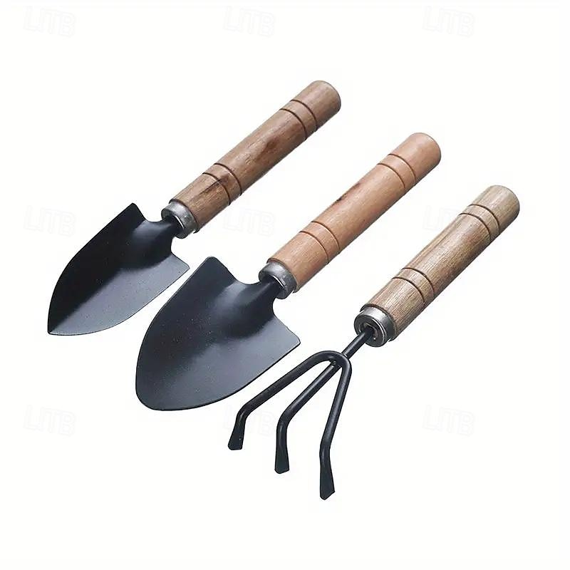 3-Piece Deluxe Garden Tool Set - Lightweight Aluminum Shovel & Rake for Succulent Plants Flower Beds & Loose Soil - Ergonomic Handle Ideal for Compact Gardening Needs 2025 - $6.99 –P7