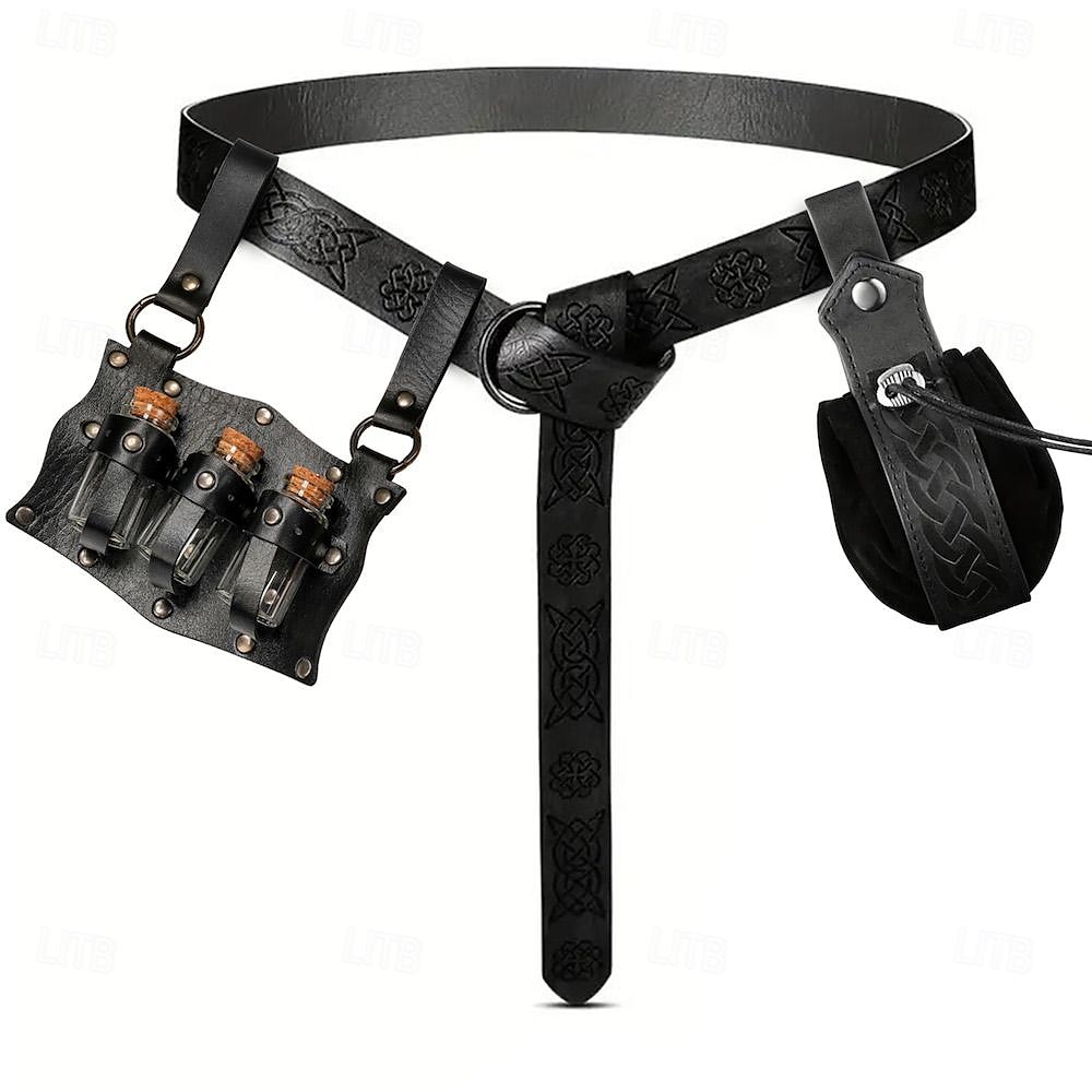 Medieval Renaissance Waist Belt Viking Fancy Dress Men's Women's Celtic Viking Fantasy Halloween Carnival Performance LARP Adults Belt Sscabbard Magic Bottle 2025 - $14.99 –P3