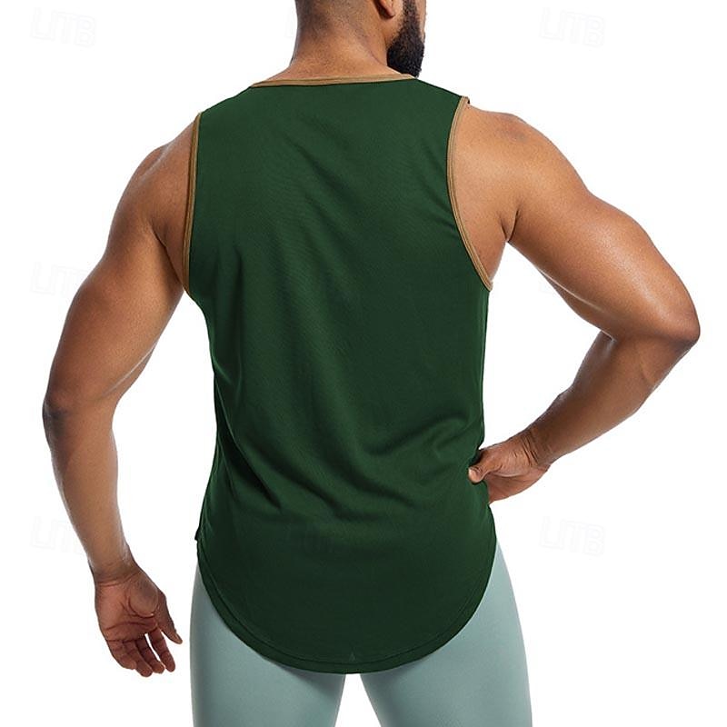 Homens Camisola de alças do exercício Regata de Corrida Regata para Academia Sem Manga Colete Casual Roupa Esportiva Cor Sólida Secagem Rápida Macio Respirável Treino de Ginástica Caminhada Cooper de 2025 por $7.99 –P7