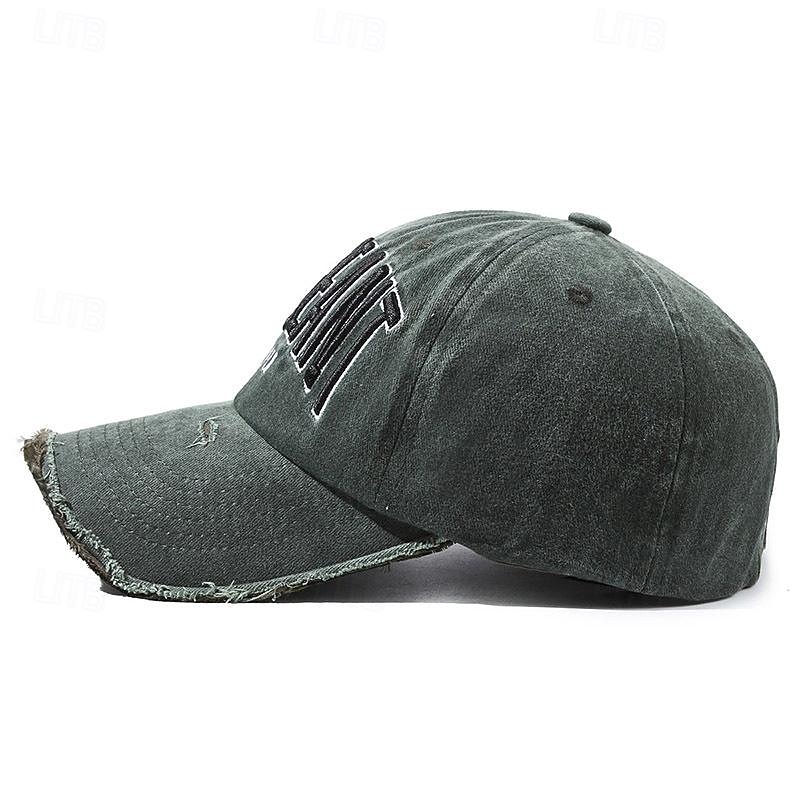 Voor heren Baseballpet Zonnehoed Trucker Hoed Zwart Wijn Katoen Geborduurd Modieus Casual Straat Dagelijks Brief Verstelbaar Zonbescherming Ademend 2026 - $7.49 –P7