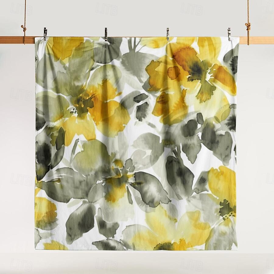 Yellow Floral 3-Piece Duvet Set for Summer Soft Skin Friendly Long Lasting 1 Duvet Cover 2 Pillowcases 2025 - $30.99 –P14