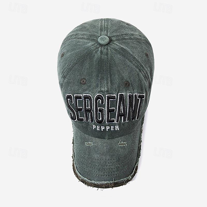 Voor heren Baseballpet Zonnehoed Trucker Hoed Zwart Wijn Katoen Geborduurd Modieus Casual Straat Dagelijks Brief Verstelbaar Zonbescherming Ademend 2026 - $7.49 –P5