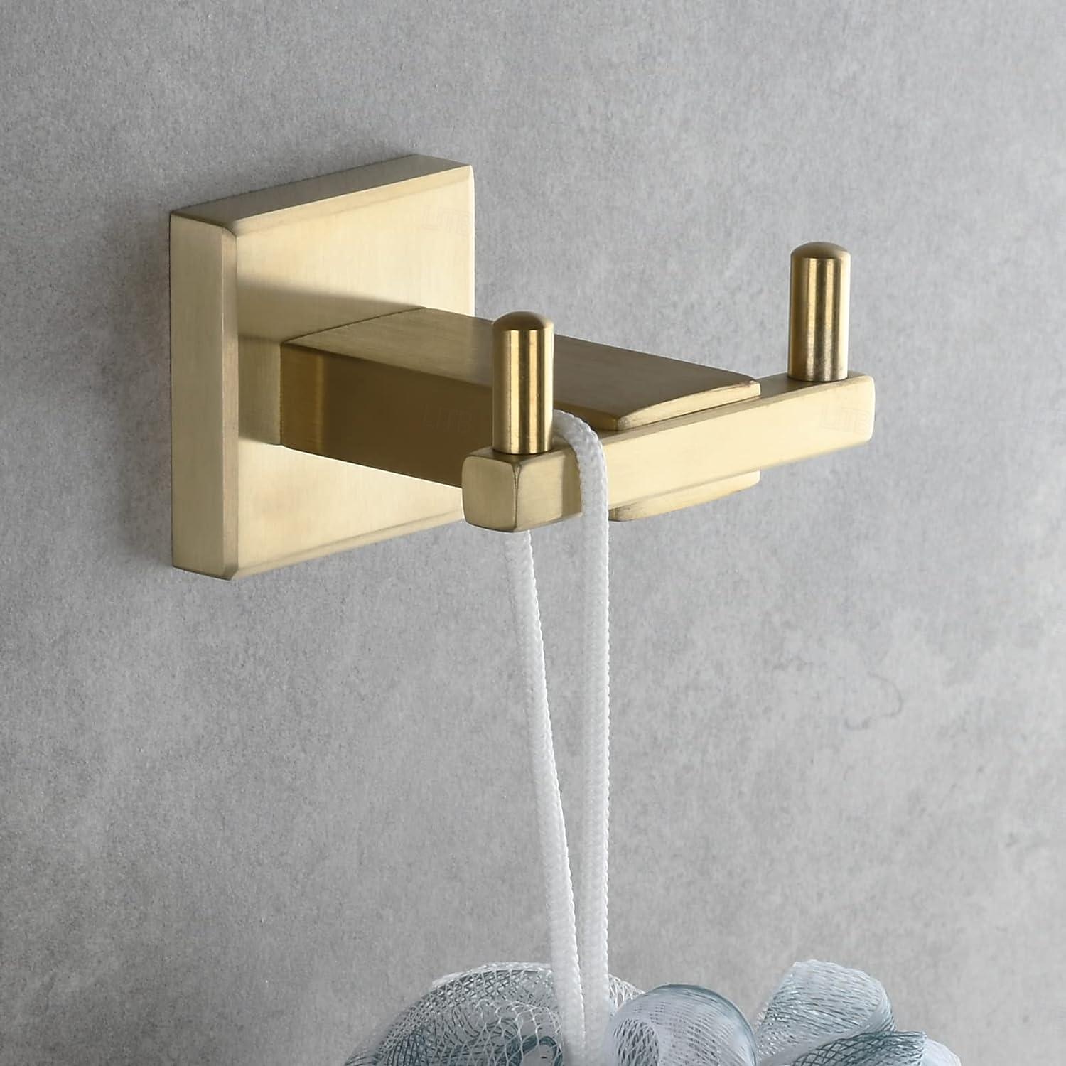 Heavy Duty Double Robe Hook Wall Mount Stainless Steel Hand Towel Hooks for Bathrooms, Mirror Polish 2025 - $27.99 –P11