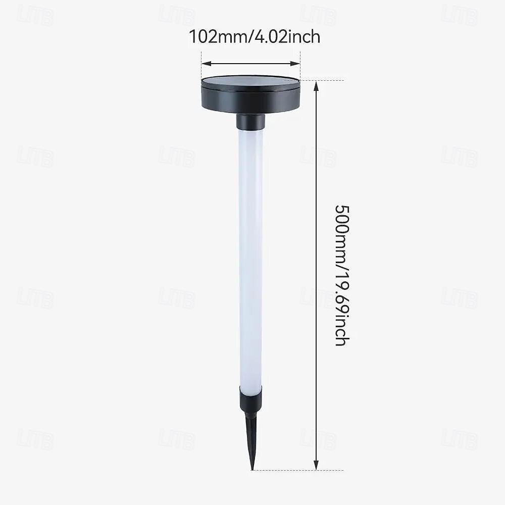 led solcellelys, utendørs solcellelys rgb skiftende plen bakken lampe ip65 vanntett landskap spotlights hage dekorasjon utendørs lys 1 stk 2025 - $27.99 –P1