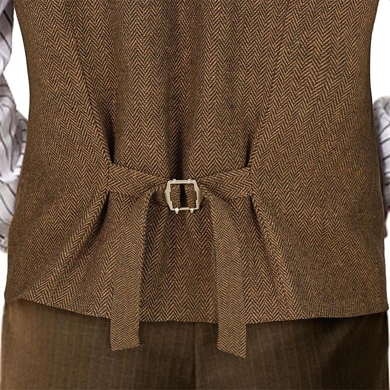 Retrò Vintage Anni Ruggenti Anni 1920 Abiti Gilet Gentiluomo Gangster Costume Per uomo Halloween Carnevale Capodanno Carnevale Festa / Sera Mascherata Adulti Cravatta Gilet Cappello Tutte le stagioni del 2025 a $47.99 –P6