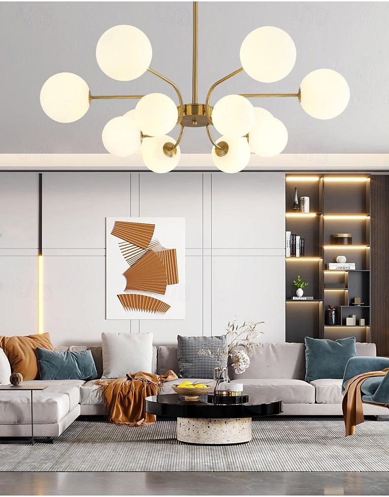 lampada a sospensione a led 90/115 cm 12/16 luci e27 nordico moderno sputnik illuminazione a sospensione della metà del secolo lampada da soffitto in metallo per cucina sala da pranzo soggiorno del 2025 a $499.99 –P3