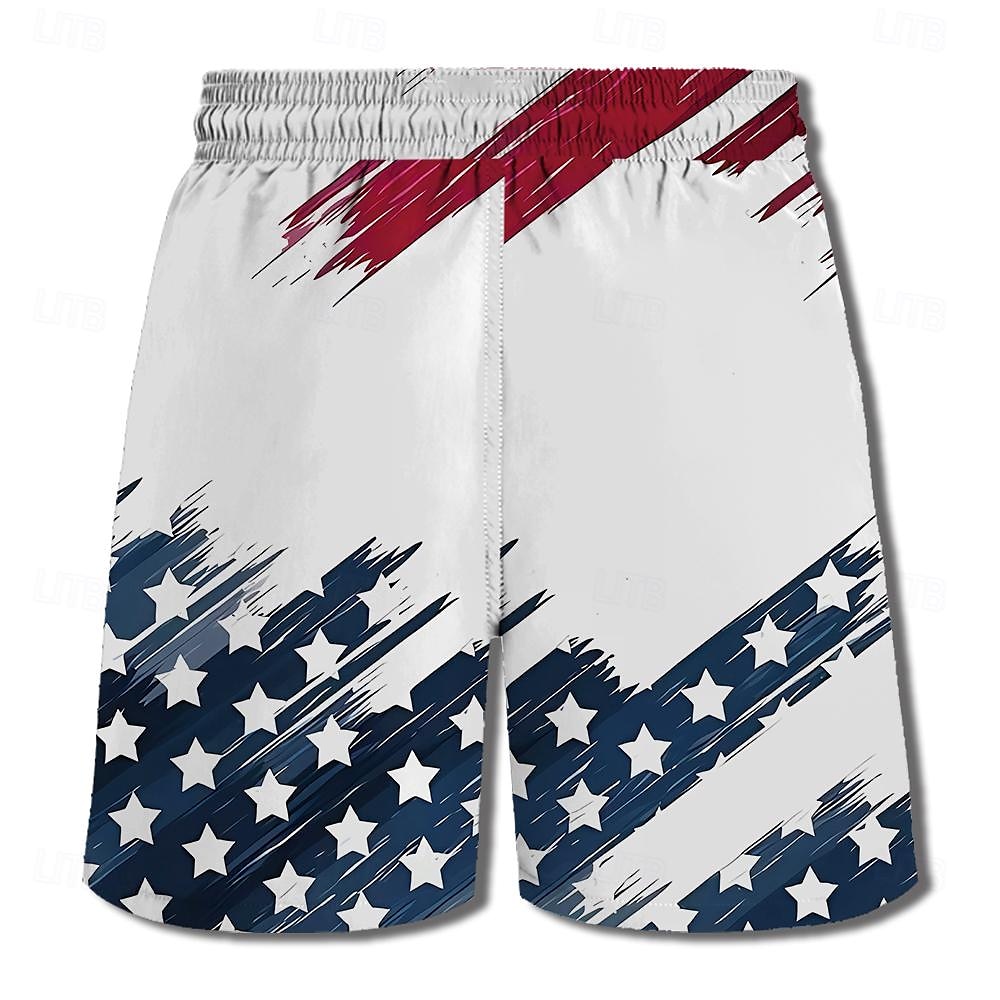 Homme Drapeau Drapeau Américain Drapeau national Shorts de bain Shorts de Surf Caleçons de Bain Taille Moyenne Mode Streetwear Designer Occasionnel Quotidien Fête Avec Poches Cordon de serrage Taille de 2025 ? $17.99 –P2