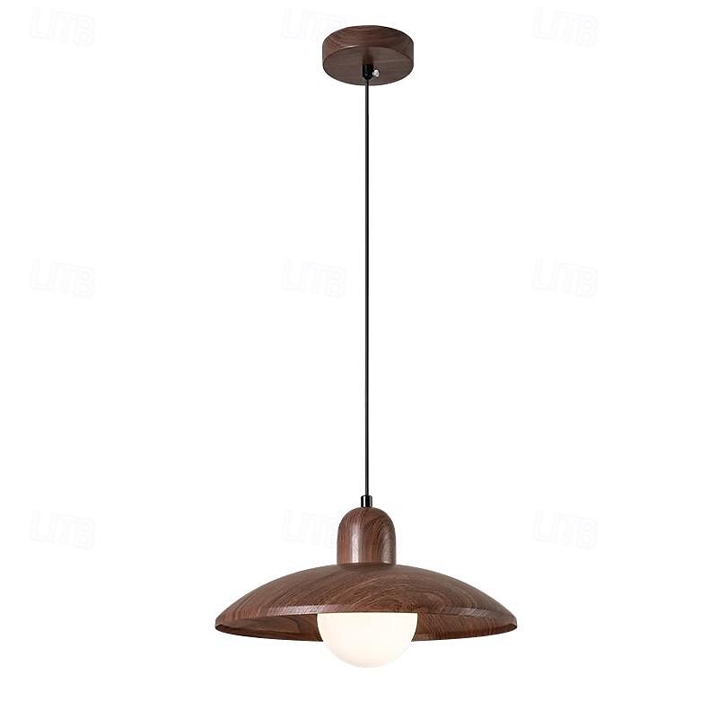 LED Pendant Light Warm White 30cm 1-Light Retro Wooden Chandelier Creative Personality Pendant Lantern Light Design Modern Minimalist Hanging Lamp G9 Hanging Lighting Fixtures Corridor Bar Study Living Room 110-240V 2025 - $160.99 –P4