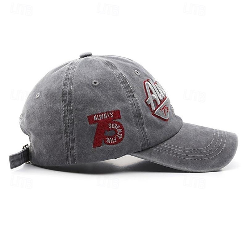 Herr Basebollkeps Solhatt Trucker Hat Svart Gul Bomull Broderad Mode Ledigt Gata Dagligen Bokstav Justerbara Solskyddskräm Andningsfunktion 2025 - €6.99 –P8