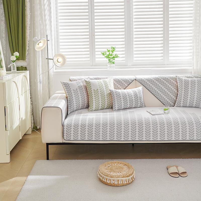 Fishbone Chenille Sofa Mat Sofa Cushion Solid Color Non-slip Soft Comfy 2025 - $14.99 –P5