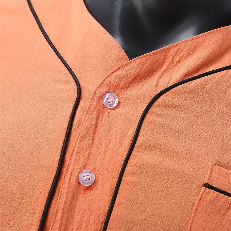 Bărbați loungewear Camasa de noapte Cămașă de noapte Culoare pură Stilat Confortabili Halate kimono Zilnic Casă Poliester Απαλό Respirabil În V Manșon scurt Buzunar Vară Primăvară Negru Alb 2026 - $29.99 –P13