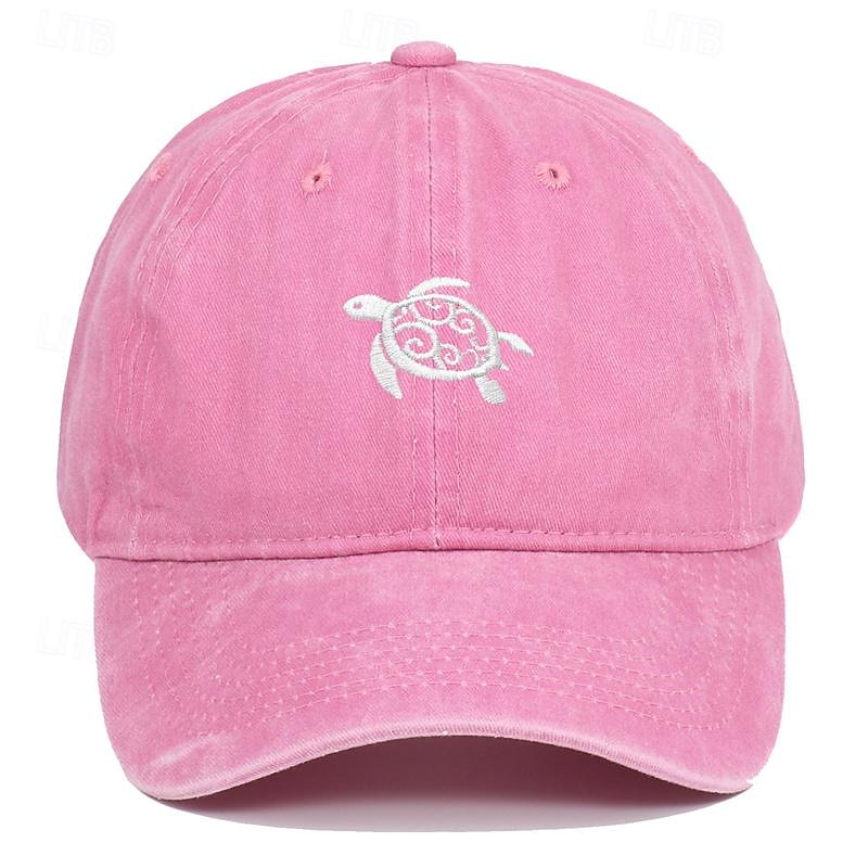 Herren Cap Basecap Sonnenhut Kappe Schwarz Rosa Baumwolle Bestickt Modisch Brautkleider schlicht Strasse Täglich Schildkröte Einstellbar Sonnenschutz Atmungsaktiv 2025 - $11.75 –P3