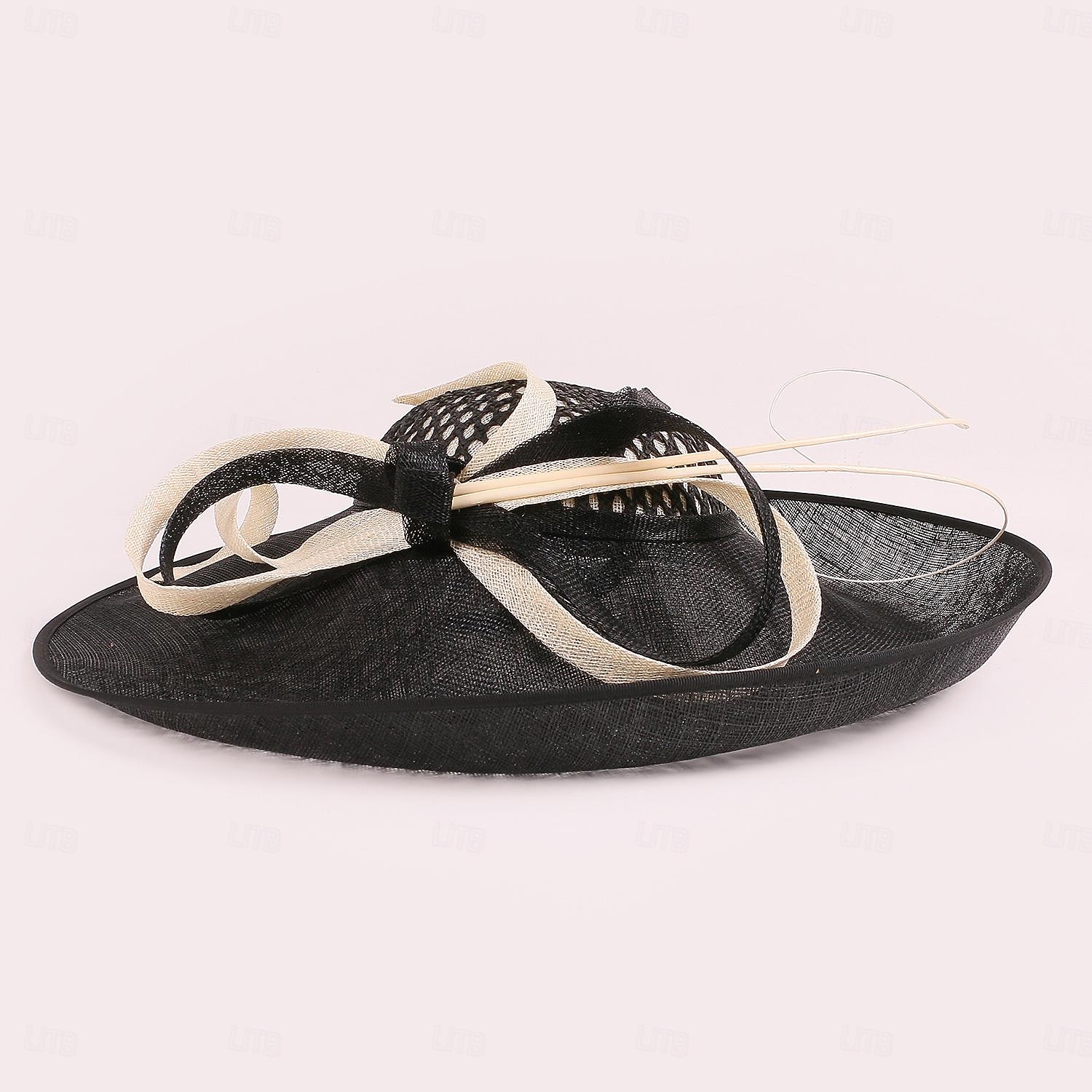 2026年 帽子 シナメイ ボウラーハット / クローシュハット サンハット トップハット ウェディング ティーパーティー エレガントなウェディング 羽根付き 蝶結び ヘッドピース ヘッドウェア  コレクション – $120.99 –P6