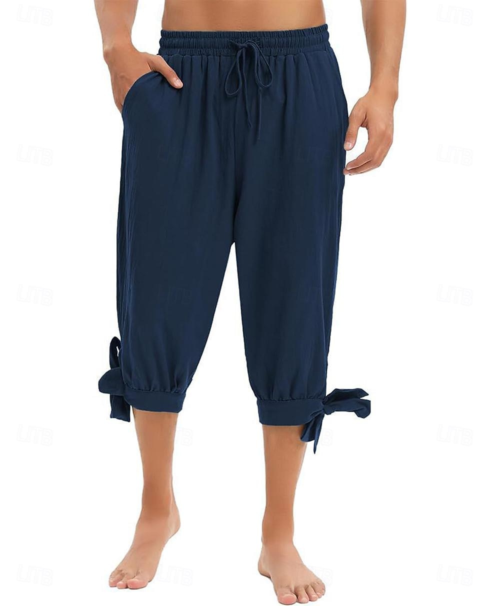 Retro Vintage Medieval 17th Century Masquerade Pirate Pants Viking Solid Color Fancy Dress Men's Pirate Fantasy Masquerade Party / Evening Adults' Pants 2026 - $21.99 –P8