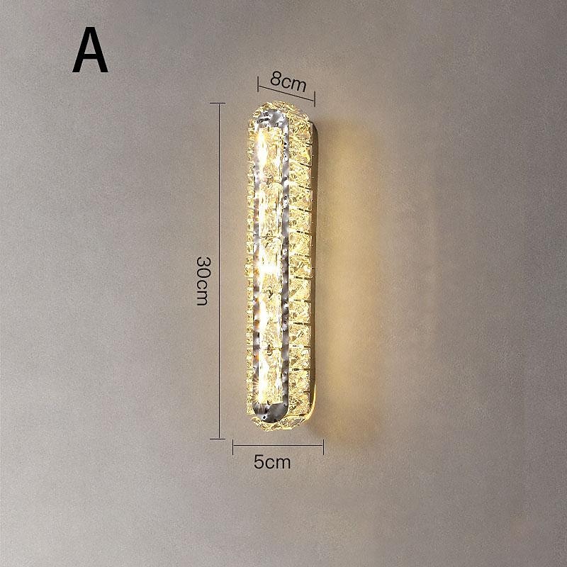 led vnitřní nástěnná svítidla 3-barevné světlo 5/11 cm luxusní kreativní ceystal nástěnné svítidlo moderní severský styl obývací pokoj TV pozadí lampa jednoduchá minimalistická ložnice noční lampa 2025 - $99.99 –P3