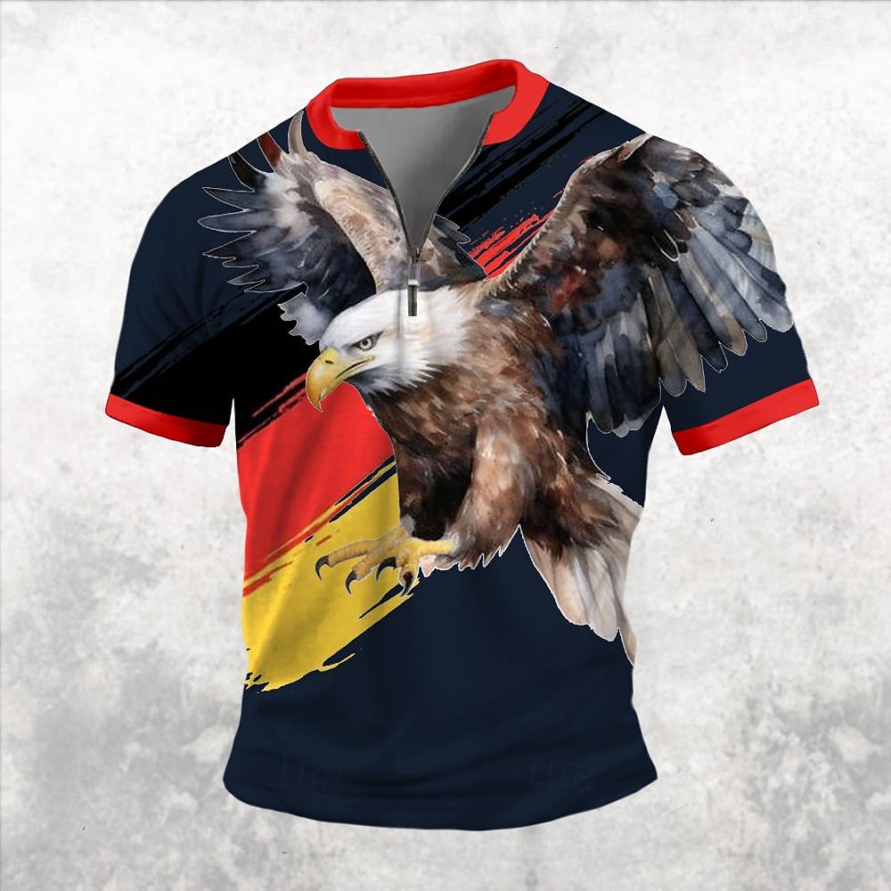 Муж. Американский флаг США Орел Патриот Футболка С короткими рукавами Футболка 3D печать Рубашка На каждый день Повседневные Белый Красный Темно-синий Весна лето Одежда S M L XL XXL 3XL 2025 - $21.99 –P3