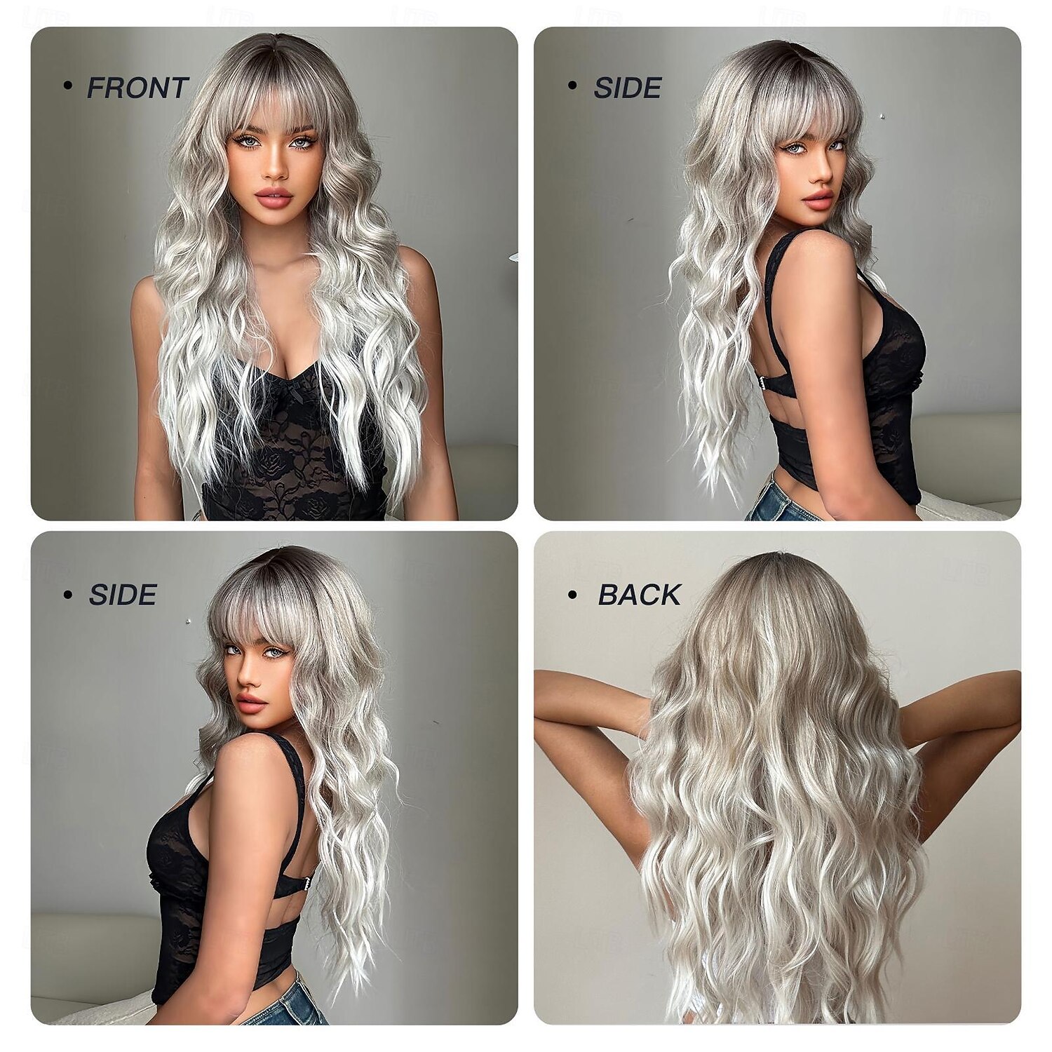 Synthetische pruiken Uniformen carrière Kostuums Prinses Gekruld Golvend Middelste stuk Gelaagd kapsel Machinegemaakt Pruik 66.0 cm Lichtgoud Synthetisch haar Dames Cosplay Feest Modieus Blond Natuur 2026 - $28.99 –P4