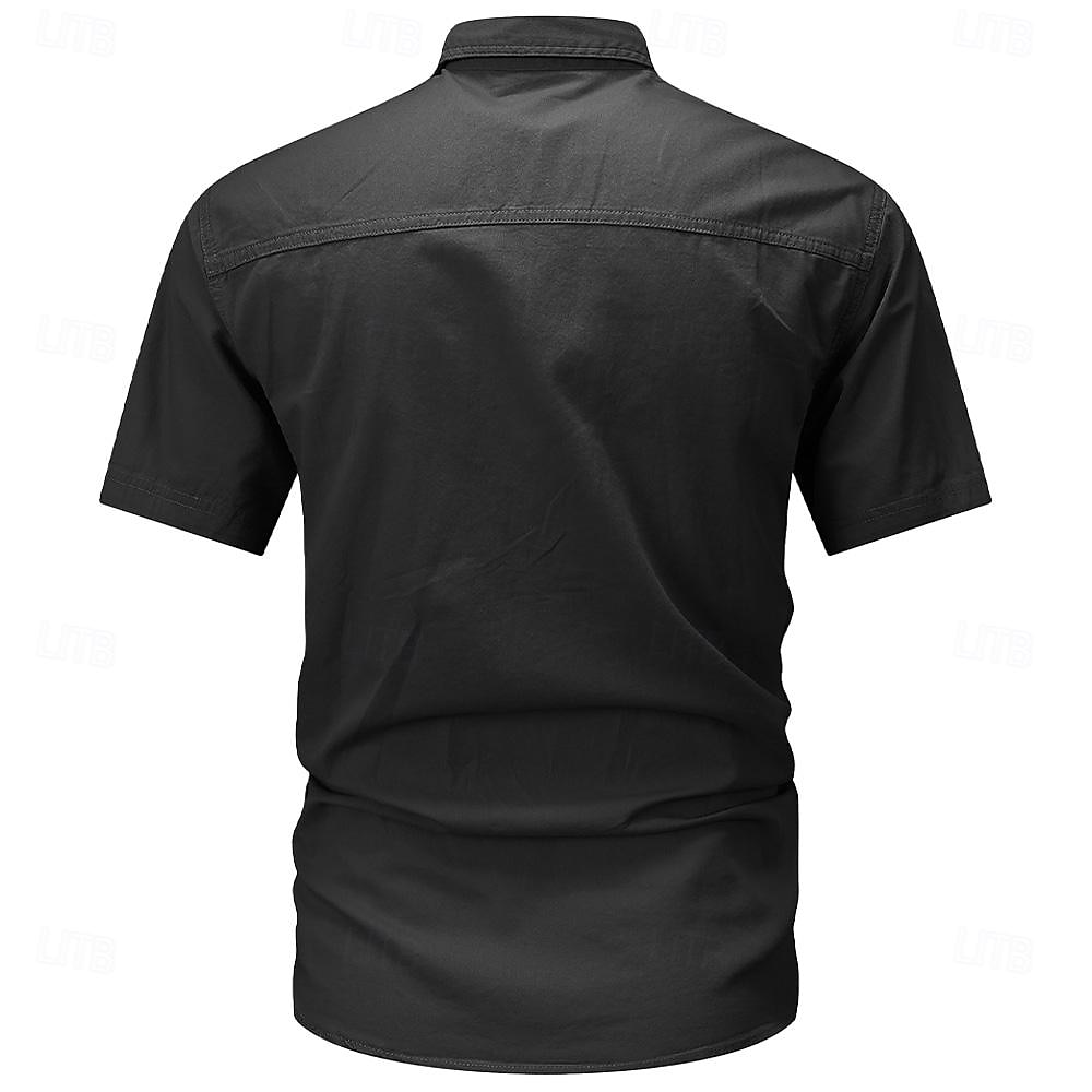 Homme Drapeau Drapeau Américain Imprimé Lettre Chemise de travail Chemise Western Chemise Cargo Manche Courte Style Western Tactique Mode Décontractée Sortir Été Col Rabattu Boutons Imprimé Noir Vert de 2025 ? $25.99 –P10