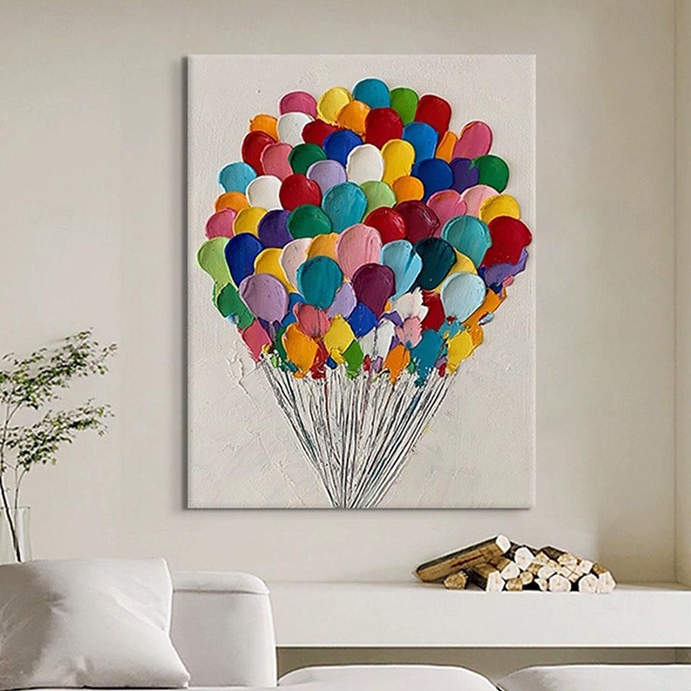 kleurrijke abstracte ballon olieverf handgeschilderde ballon olieverfschilderijen abstracte kunst schilderij muur kunst moderne canvas kunst schilderij voor woonkamer slaapkamer hotel bar 2025 - $116.99 –P1