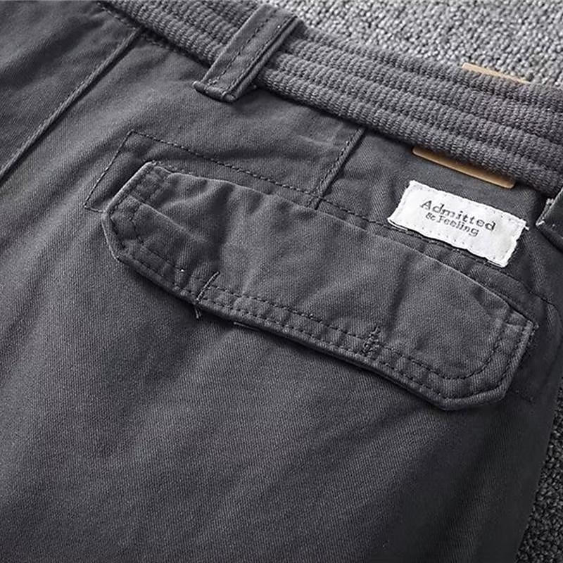 Men's Tactical Shorts Cargo Shorts Shorts Buttons Drawstring Multi Pocket Plain Wearable Short Outdoor Daily Camping & Hiking Fashion Classic Black White 2025 - $26.99 –P15