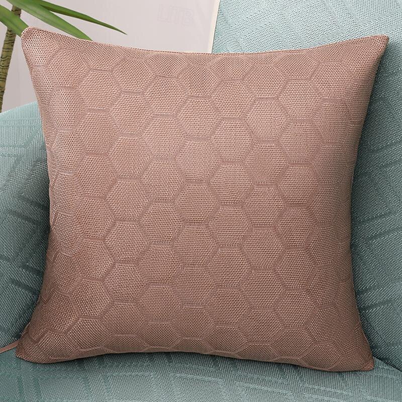The New Double-Sided Ice Silk Pillow Geometric Hexagonal Summer Ice Back Pillow Sofa Living Room 2025 - $18.99 –P5