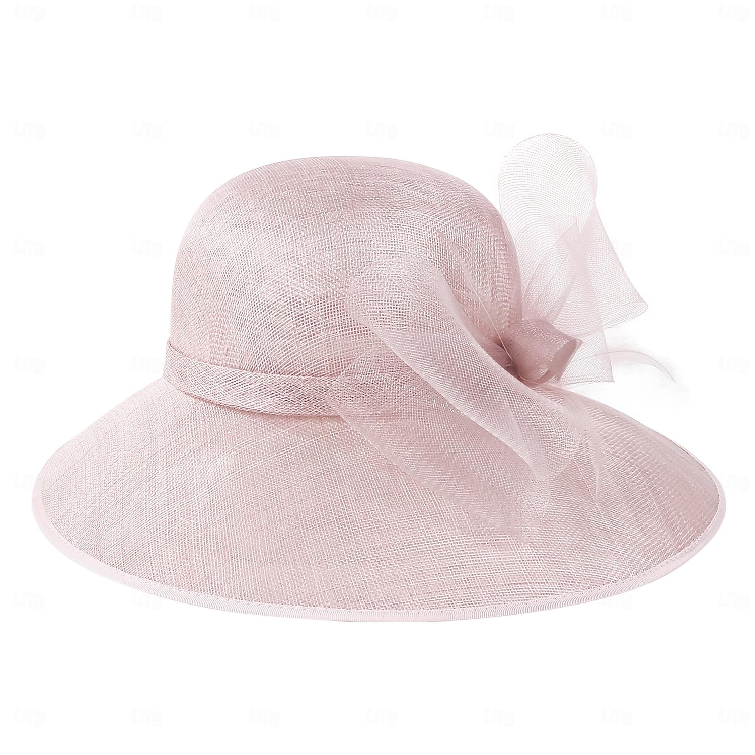 hattar Lin Plommonstop / Cloche hatt Fiskarhatt Solhatt Bröllop Tebjudning Elegant Bröllop Med Rosett Tyll Hårbonad Huvudbonader 2026 - $80.99 –P12