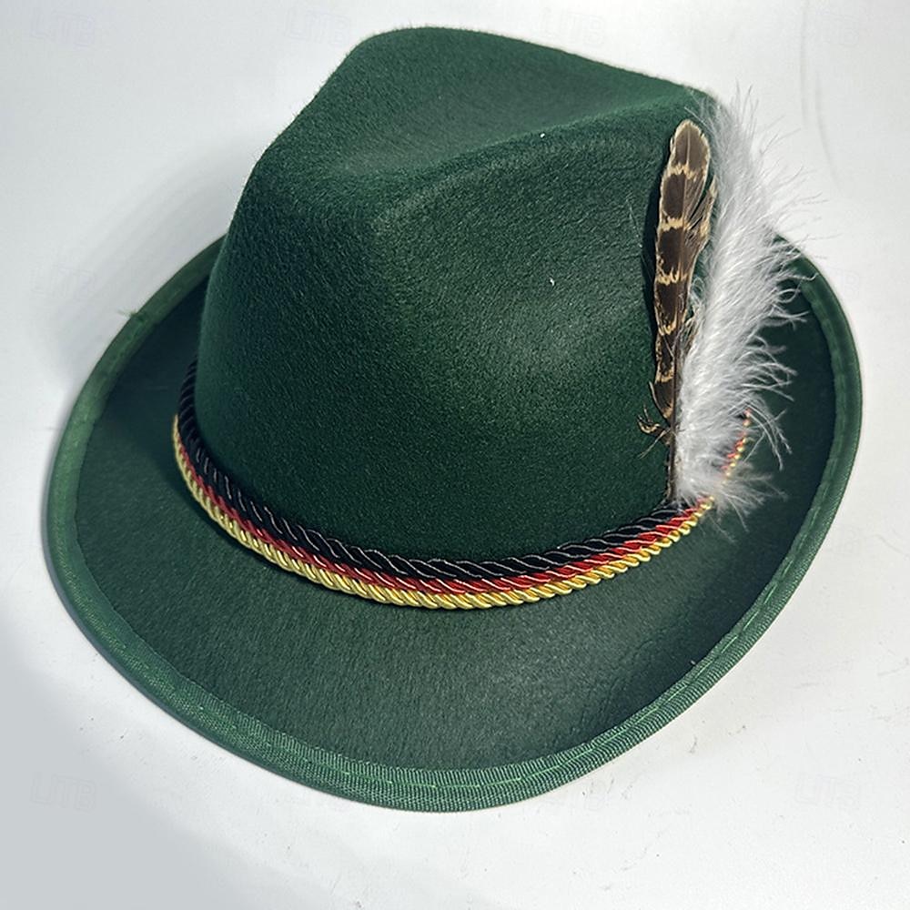 Oktoberfest Kapelusz tyrolski alpejski kapelusz Bawaria Niemiecki Monachium Łąki Męskie Tkanina w stylu tradycyjnym 2025 - $19.49 –P2