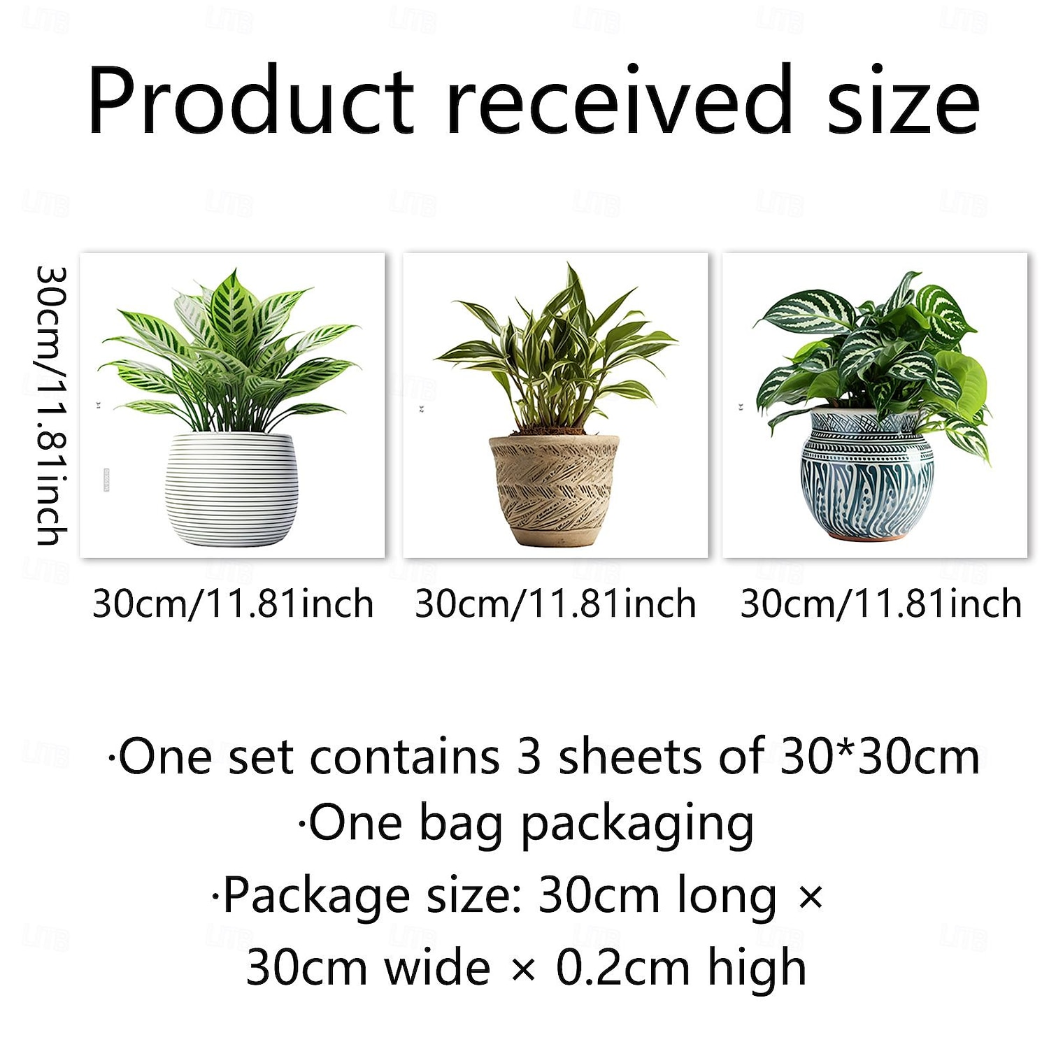 Calcomanías autoadhesivas de pared de plantas en 3D: calcomanías impermeables, resistentes a la suciedad y fáciles de despegar y pegar para sala de estar, dormitorio, cocina y oficina: transforme su 2025 - $10.99 –P2