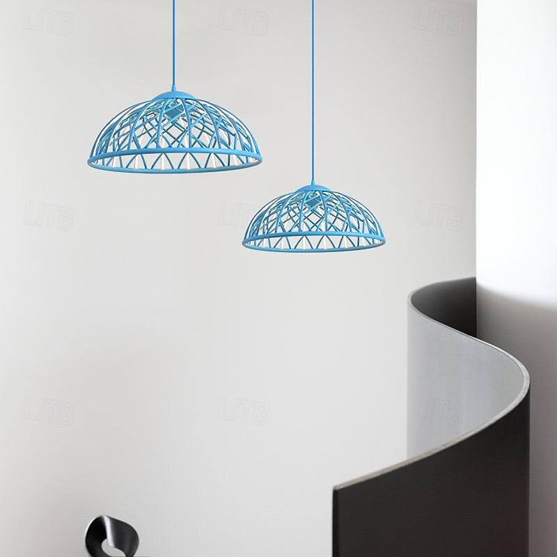 lampada a sospensione a led bianco caldo 45 cm 1 luce vintage a forma di ciotola lanterna antica in vimini lampada a sospensione in metallo acrilico giardino sala da pranzo studio camera da letto del 2025 a $449.99 –P7