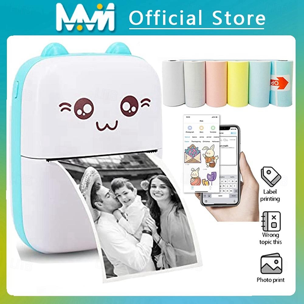 Mini Portable Pocket Mobile Thermal Printer Smart Inkless Printing Stickers Label Photo Wireless Bluetooth Printer 2025 - $33.99 –P12