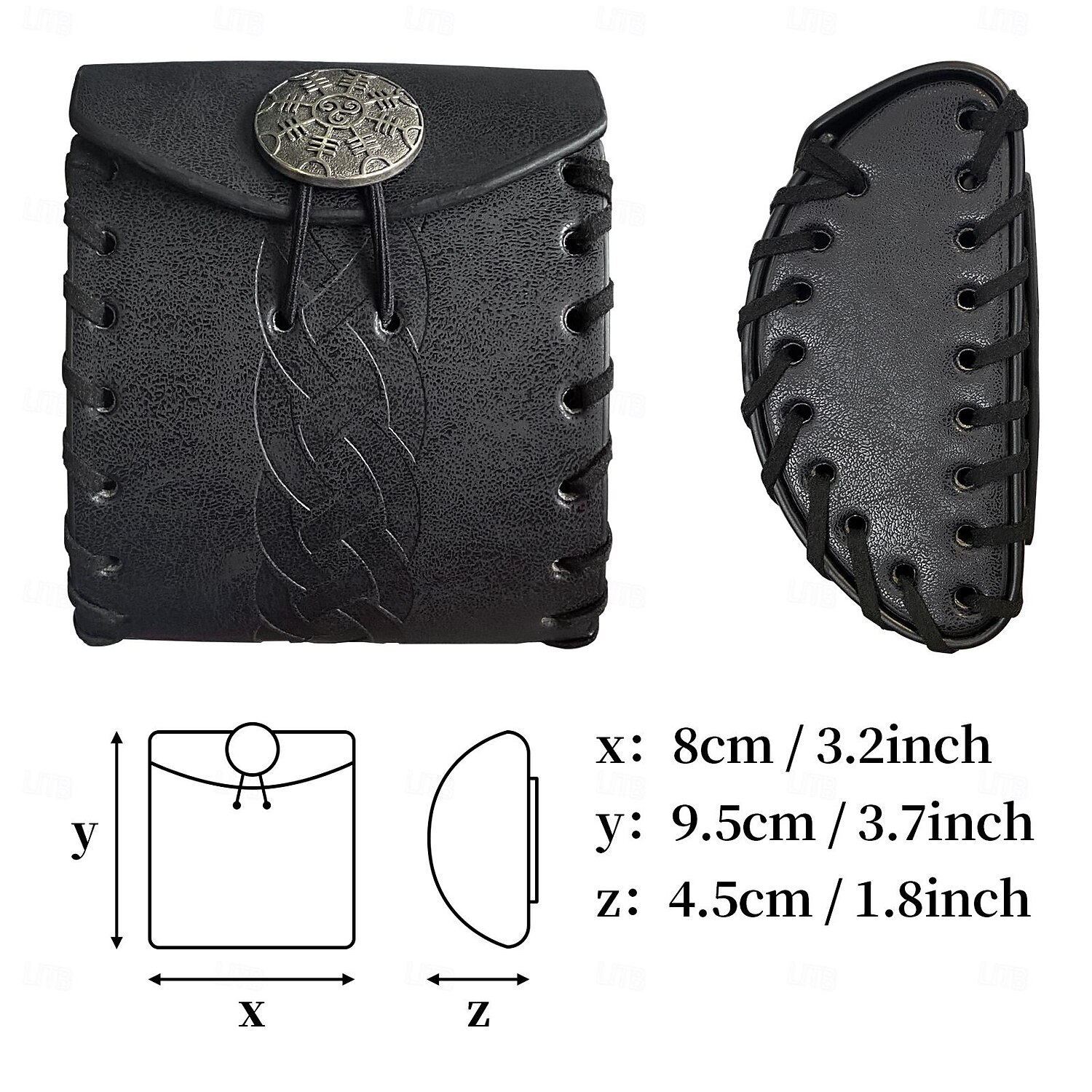 Punk y gótico Medieval siglo 17 bolsa Bolsa de cinturón Bolsa de dados caballero celta élfico Hombre Mujer Unisexo Celta Vikingo Carnaval Mascarada Víspera de Todos los Santos Mascarada Adulto Maleta 2025 - $19.49 –P3