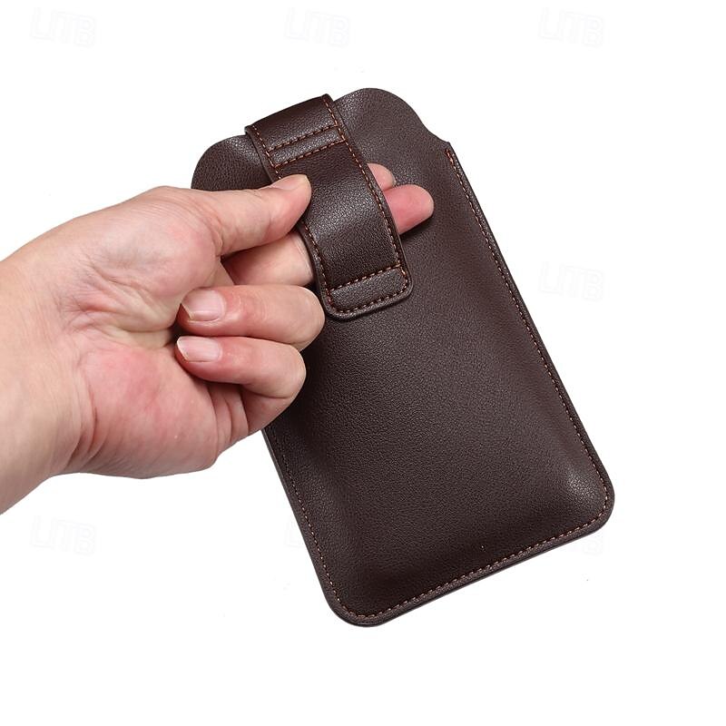 Funda con bucle para teléfono móvil para hombre, cinturón, bolso de cintura, accesorios, bolso de cuero pu, billetera para teléfono, cinturón vintage, funda protectora para teléfono móvil 2025 - $16.99 –P4