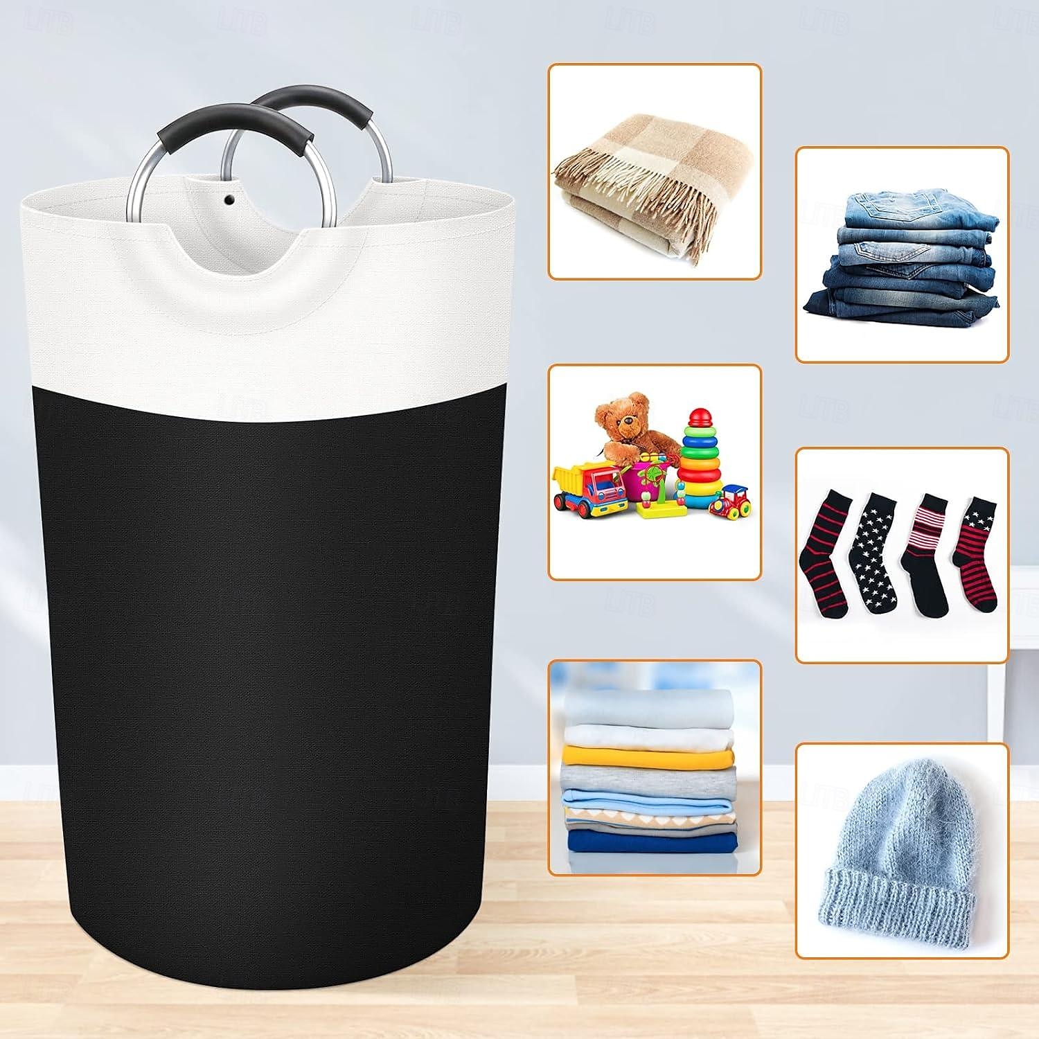 Laundry Basket, Laundry Hamper, Collapsible Laundry Baskets, Dirty Clothes Hamper, Waterproof with Foam Protected Aluminum Handles for College Dorm, Family 90L 2025 - $18.49 –P6