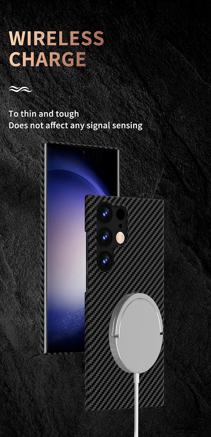 Чехол для телефона для Samsung Galaxy S25 Ultra Задняя крышка с подставкой Поддержка беспроводной зарядки Ударопрочный PC Металл 2025 - $19.99 –P9