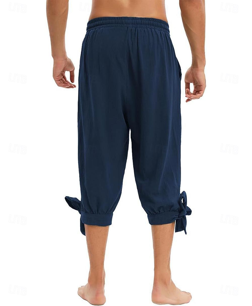 Retro Vintage Medieval 17th Century Masquerade Pirate Pants Viking Solid Color Fancy Dress Men's Pirate Fantasy Masquerade Party / Evening Adults' Pants 2026 - $21.99 –P9