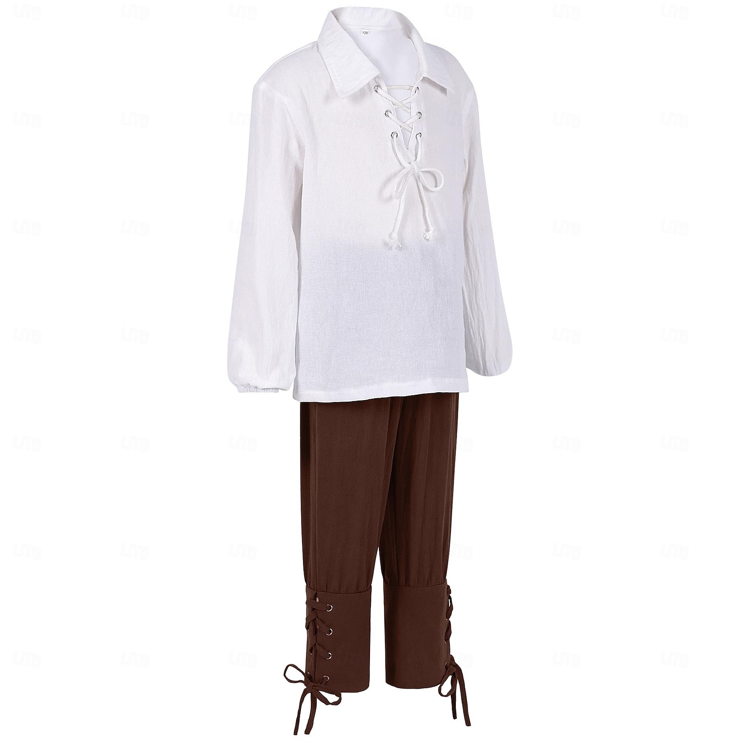 Médiéval Renaissance 17ème siècle Pantalon Tenues Chemise Pirate Viking Ranger Garçons Pirate Fantaisie Steampunk Halloween Carnaval Performance LARP Foire de la Renaissance Enfant Chemise Pantalon de 2025 ? $44.99 –P12