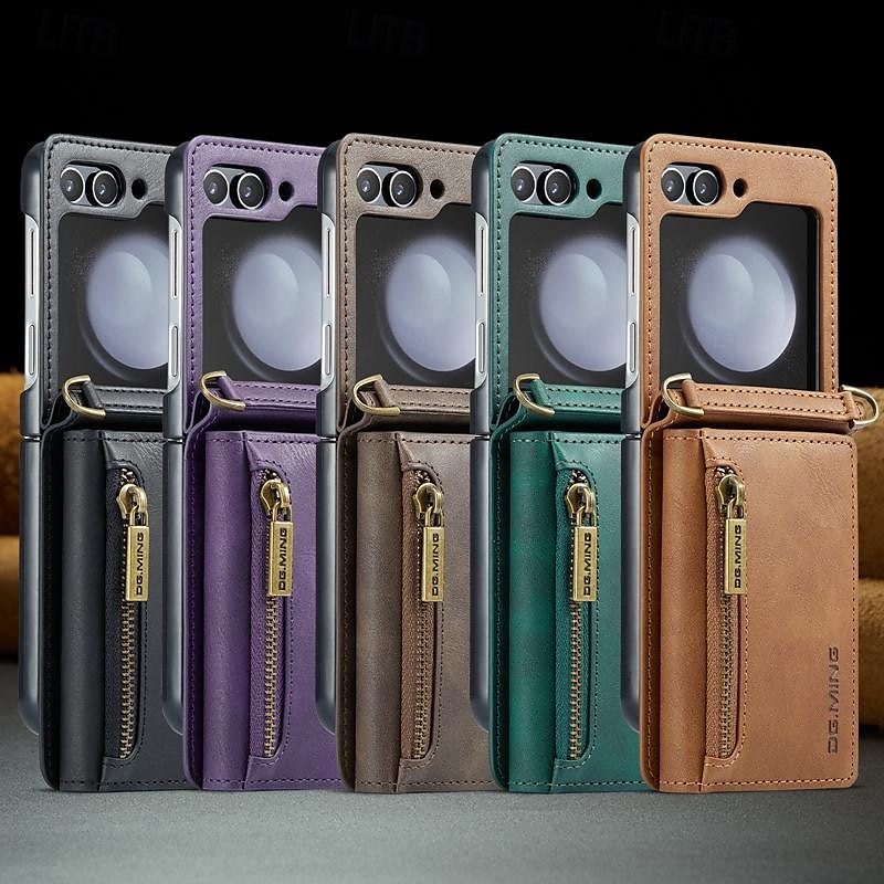 telefono Custodia Per Samsung Galaxy Z Flip 7 Z Flip 5 Z Flip 4 Z Flip 3 Copertura Posteriore con Supporto Magnetico Cerniera Retrò TPU PC Pelle PU del 2025 a $24.99 –P1