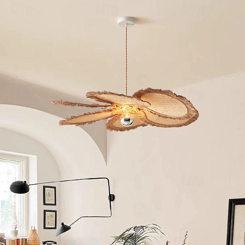 LED-Pendelleuchte warmweiß 60/80/100 cm 1-flammig böhmischer Kronleuchter schlichtes Hanfseil-Pendellaternen-Design handgewebter Rattankorb Retro-Stoff E26/E27 Schlafzimmer Home Office 110-240 V 2025 - $299.99 –P3