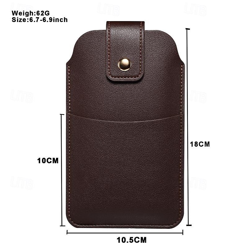 Men Cellphone Loop Holster Case Belt Waist Bag Props PU Leather Purse Phone Wallet Vintage Belt Mobile Phone Protective Sheath 2025 - $16.99 –P7
