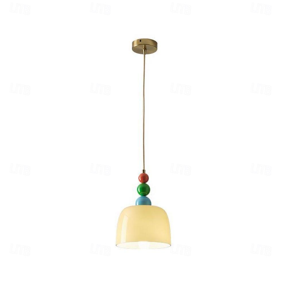 suspension led lumière 3 couleurs 19,5 cm 1 lumière créative en forme de chapeau lampe suspendue en verre abat-jour encastré plafonniers lustre de style minimaliste nordique étude de chevet chambre de 2025 ? $168.99 –P6