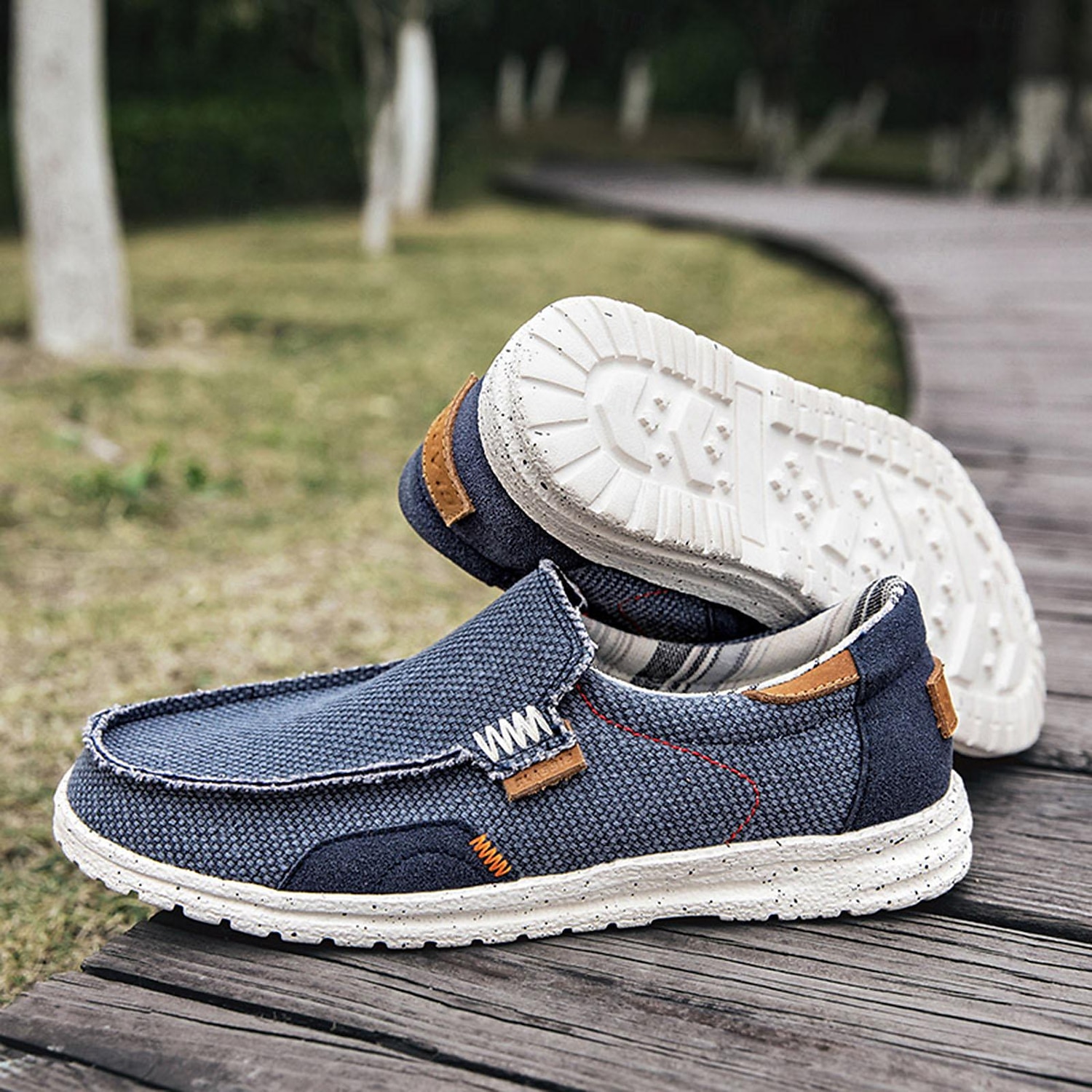 pánské ležérní slip-on plátěné mokasíny s polstrovanou podrážkou - lehké a pohodlné boty pro každodenní nošení 2025 - $42.99 –P2
