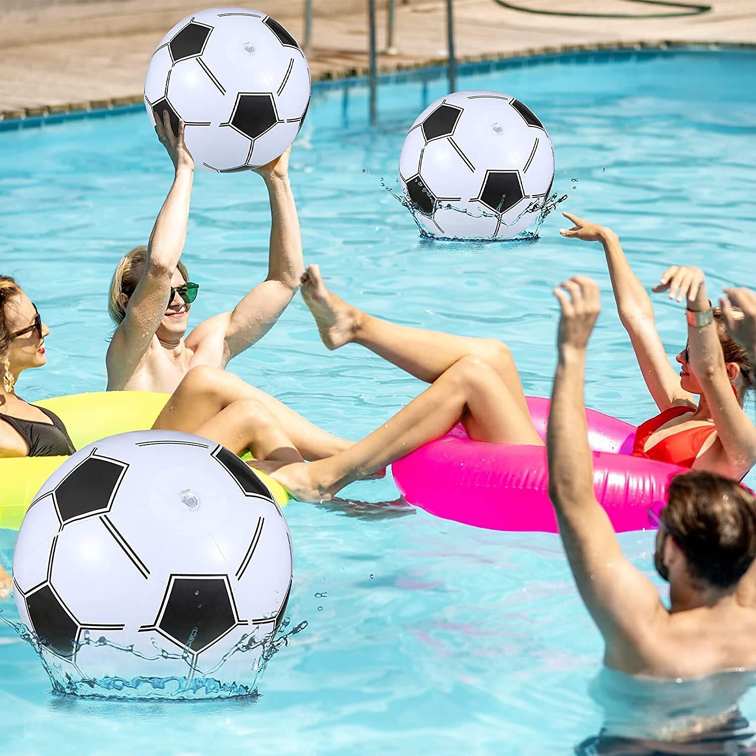 5 deler oppblåsbar badeball 15 tommers badeballer for barn gutter jenter voksne sommer strand svømmebasseng fest favor (fotballstil) 2025 - $16.99 –P4