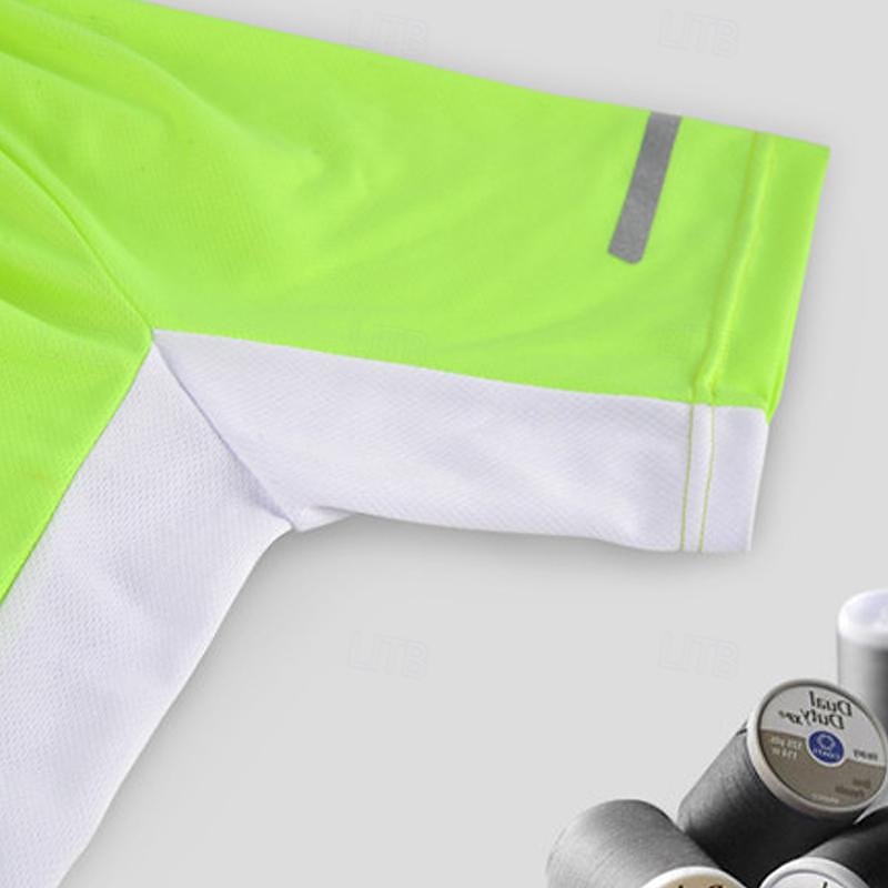 Gelukkig Voor heren Wielrenshirt Korte mouw Fietsen Shirt met 3 achterzakken Bergracen Ademend Sneldrogend Anatomisch ontwerp Lampenkatoen Zwart Wit Rood Sport Kleding 2025 - $32.99 –P8