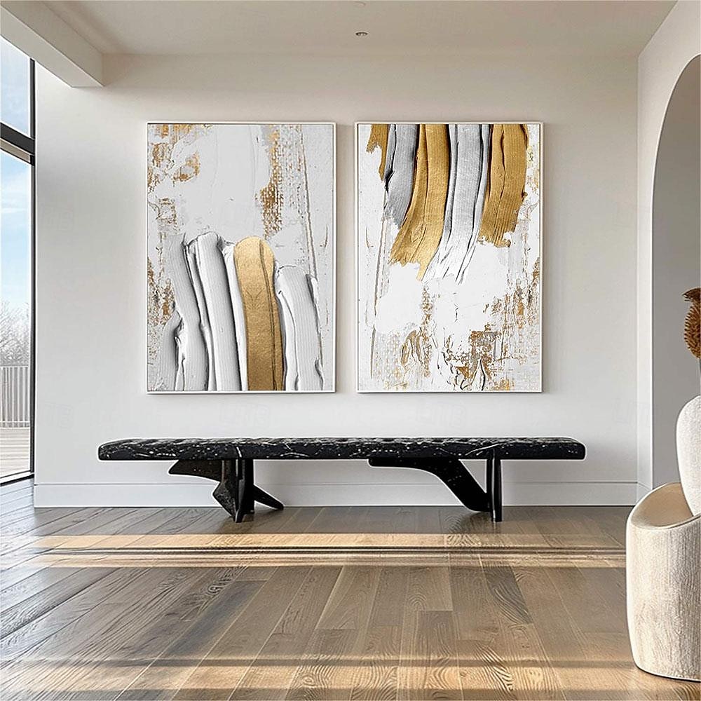 gold 3d ölgemälde handgemachte wand kunst wand kunst gold weiß malerei gold wand kunst malerei handgemachte gold weiß strukturierte ölgemälde wand kunst gold textur kunst gemälde 2025 - $108.99 –P5