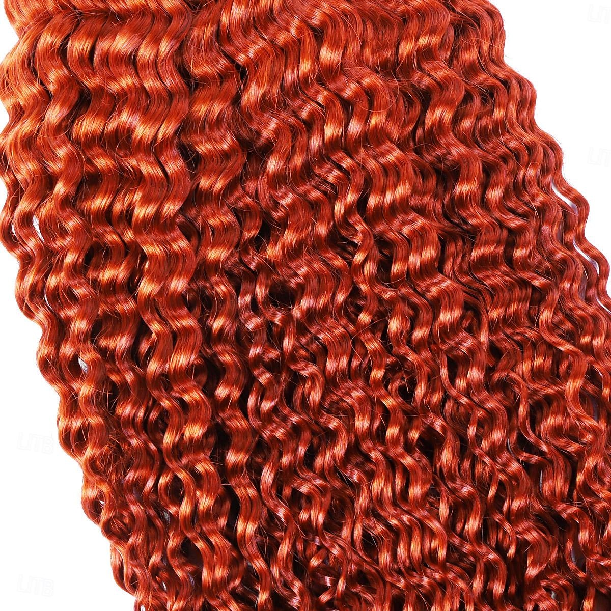 Extensions de cheveux humains orange en vrac, cheveux ondulés profonds, 1 lot de 2025 ? $71.99 –P4