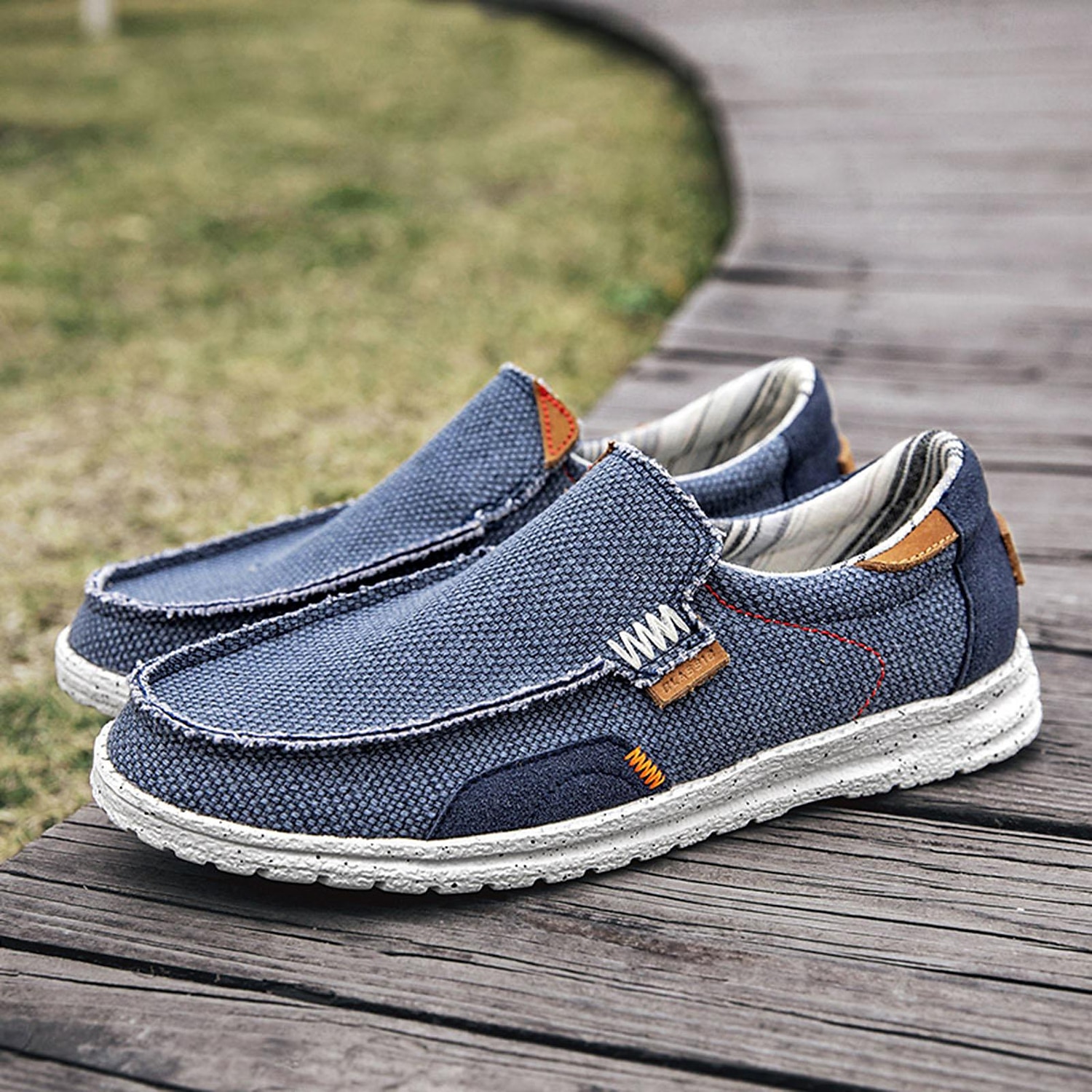 pánské ležérní slip-on plátěné mokasíny s polstrovanou podrážkou - lehké a pohodlné boty pro každodenní nošení 2025 - $42.99 –P1