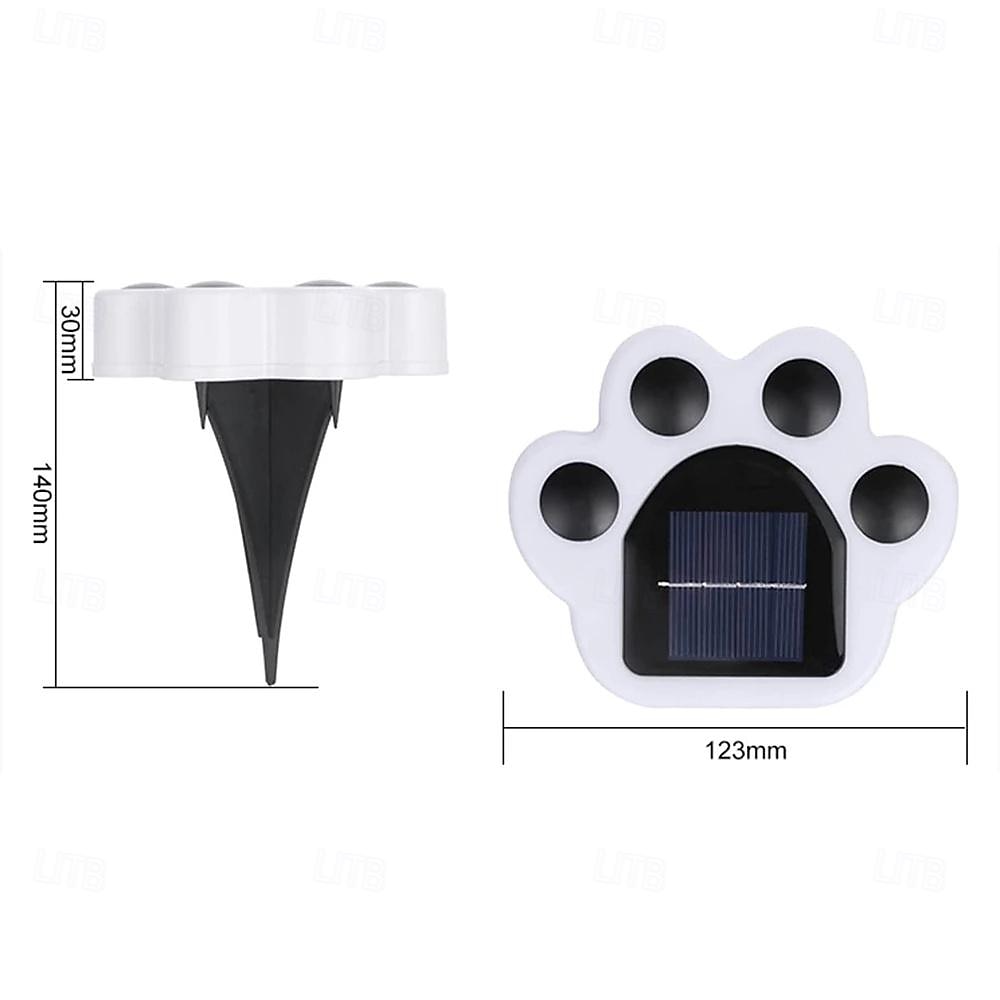 1/4pcs Outdoor Solar Cat Paw Lawn Lights, Solar Cute Cat Paw Deck Lights Ground Lamps LED Cat Paw Scene Light Landscape Light 2026 - $12.99 –P1