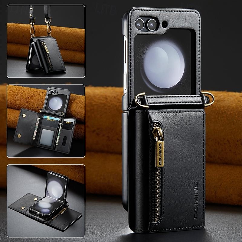 telefono Custodia Per Samsung Galaxy Z Flip 7 Z Flip 5 Z Flip 4 Z Flip 3 Copertura Posteriore con Supporto Magnetico Cerniera Retrò TPU PC Pelle PU del 2025 a $24.99 –P2