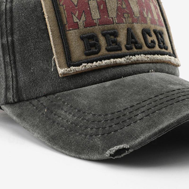 Herre Baseballcaps Solhatt Trucker Hat Svart Gul Bomull Broderi Mote Fritid Gate Daglig Bokstaver Justerbare Solkrem Pustende 2025 - $8.99 –P10